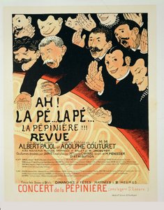 Reprodukcja plakatu reklamującego „Chauffons, Chauffons”, koncert Pepiniere, 1898